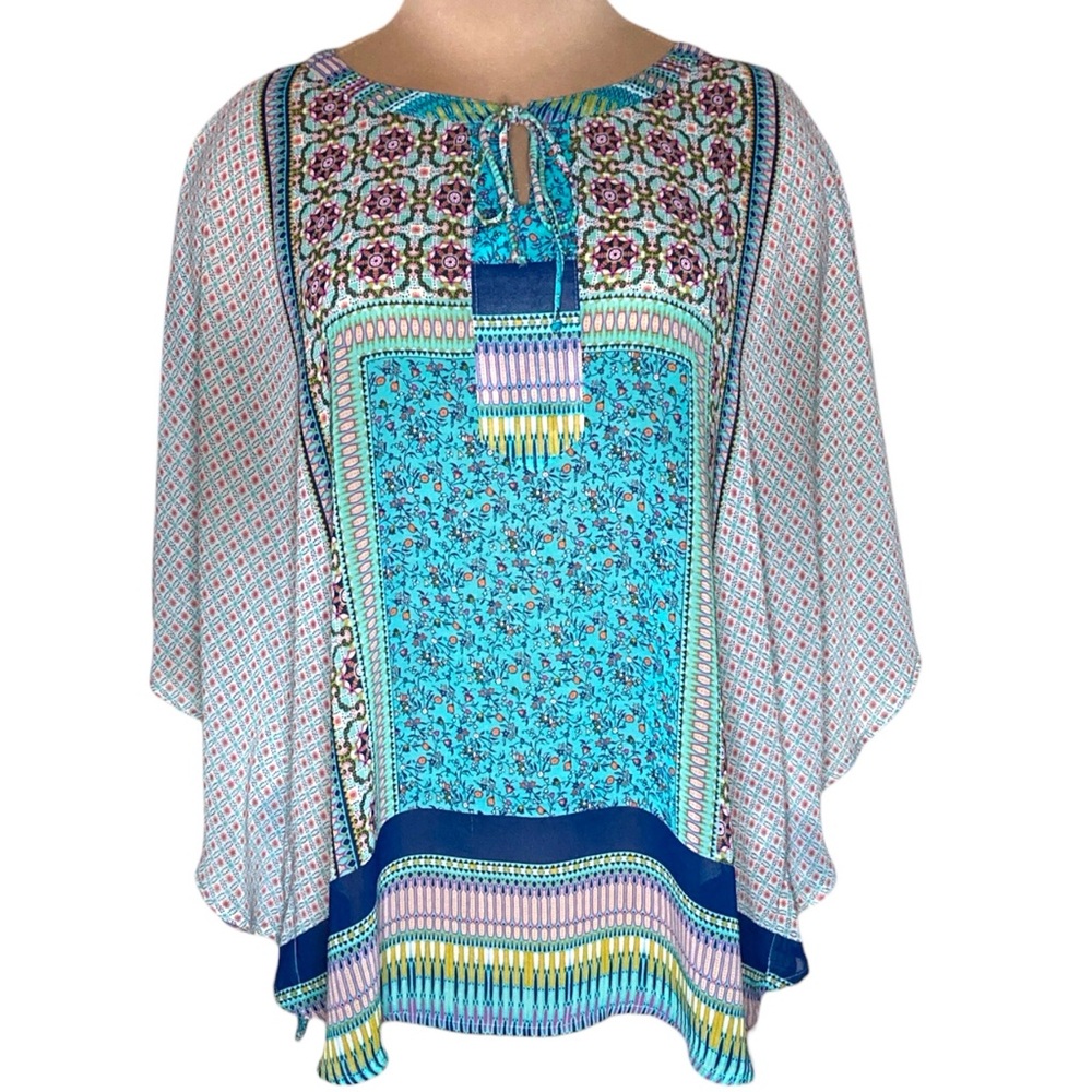 Fig & Flower | Sheer Boho Butterfly Sleeve Top PXL